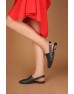 Ülkü Yaman Collection Hakiki Deri Siyah Kadın Sandalet - 2001301