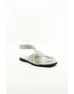 Ülkü Yaman Collection Hakiki Deri Beyaz Kadın Sandalet - 2008305