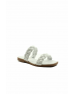 Ülkü Yaman Collection Hakiki Deri Beyaz Kadın Sandalet - 2009305