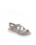 Ülkü Yaman Collection Hakiki Deri Günlük Kadın Sandalet Yeni Sezon Gri Renk - 0029316