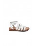 Ülkü Yaman Collection Hakiki Deri Günlük Kadın Sandalet Yeni Sezon Beyaz Renk