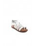 Ülkü Yaman Collection Hakiki Deri Günlük Kadın Sandalet Yeni Sezon Beyaz Renk